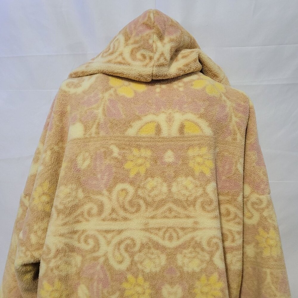 Free People Cozy Hooded Printed Blanket Coat Size S - Picture 5 of 15